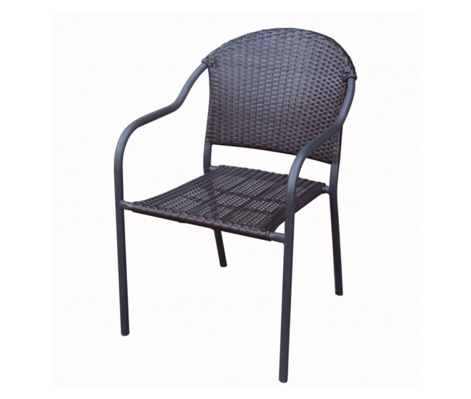 Pelham Bay Woven Wicker Barrel Patio Chair