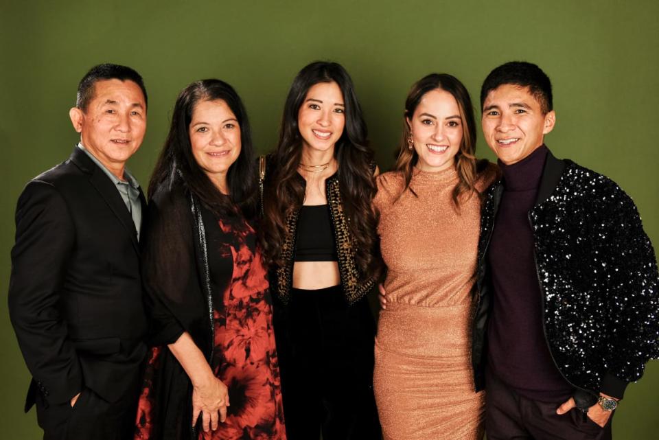 <div class="inline-image__caption"><p>(L-R) Chun Siev, Rachel Siev, Jaclyn Siev, Kat Vasquez and David Siev pose at the Critics Choice Association Inaugural Celebration of Asian Pacific Cinema & Television at Fairmont Century Plaza in Los Angeles.</p></div> <div class="inline-image__credit">Irvin Rivera/Getty Images for IMDb</div>