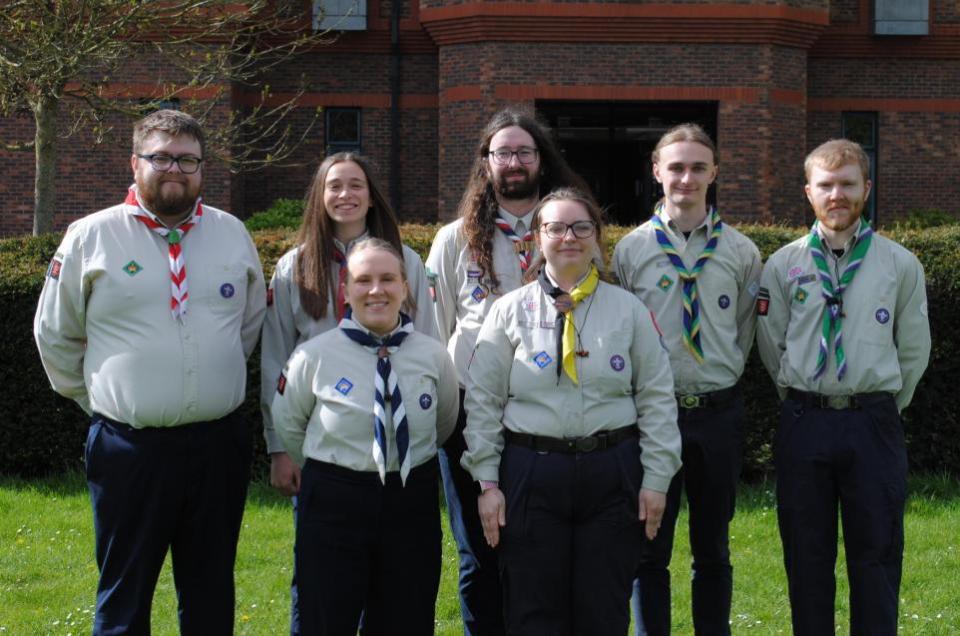 Echo: Award - Rebecca with her fellow Scouts from Essex