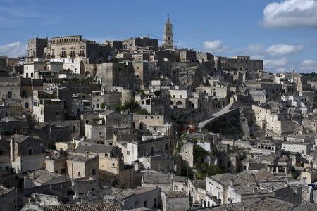 A general view of Matera's Sassi limestone cave dwellings in southern Italy April 30, 2015. REUTERS/Tony Gentile