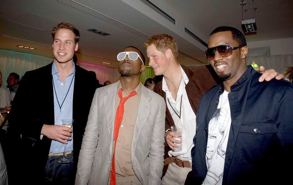 kanye west diddy prince harry prince william