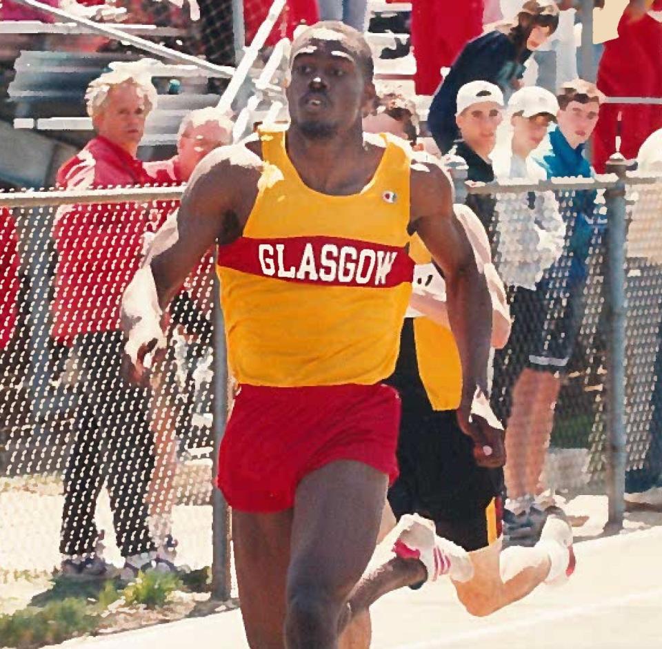 The 1994 outdoor track and field state MVP, Shae Devlin won six individual track state titles at William Penn and Glasgow.