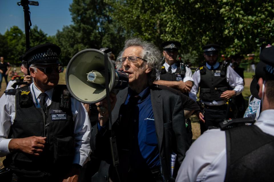 Piers Corbyn rallied against the lockdown at Speaker's Corner: Getty Images