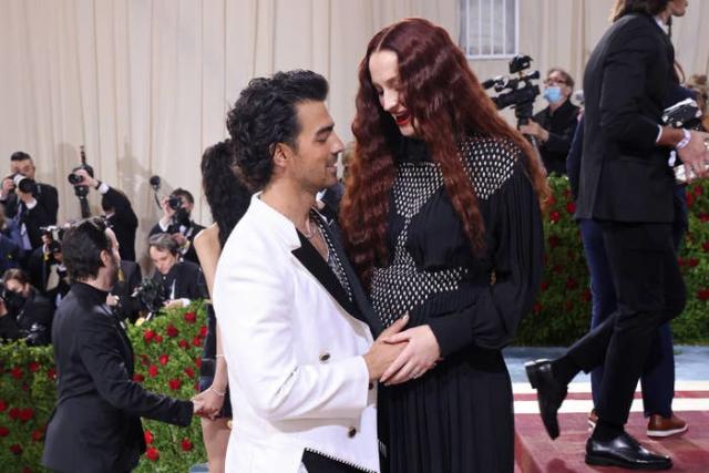 Joe Jonas and Sophie Turner in Louis Vuitton at the 2022 Met Gala