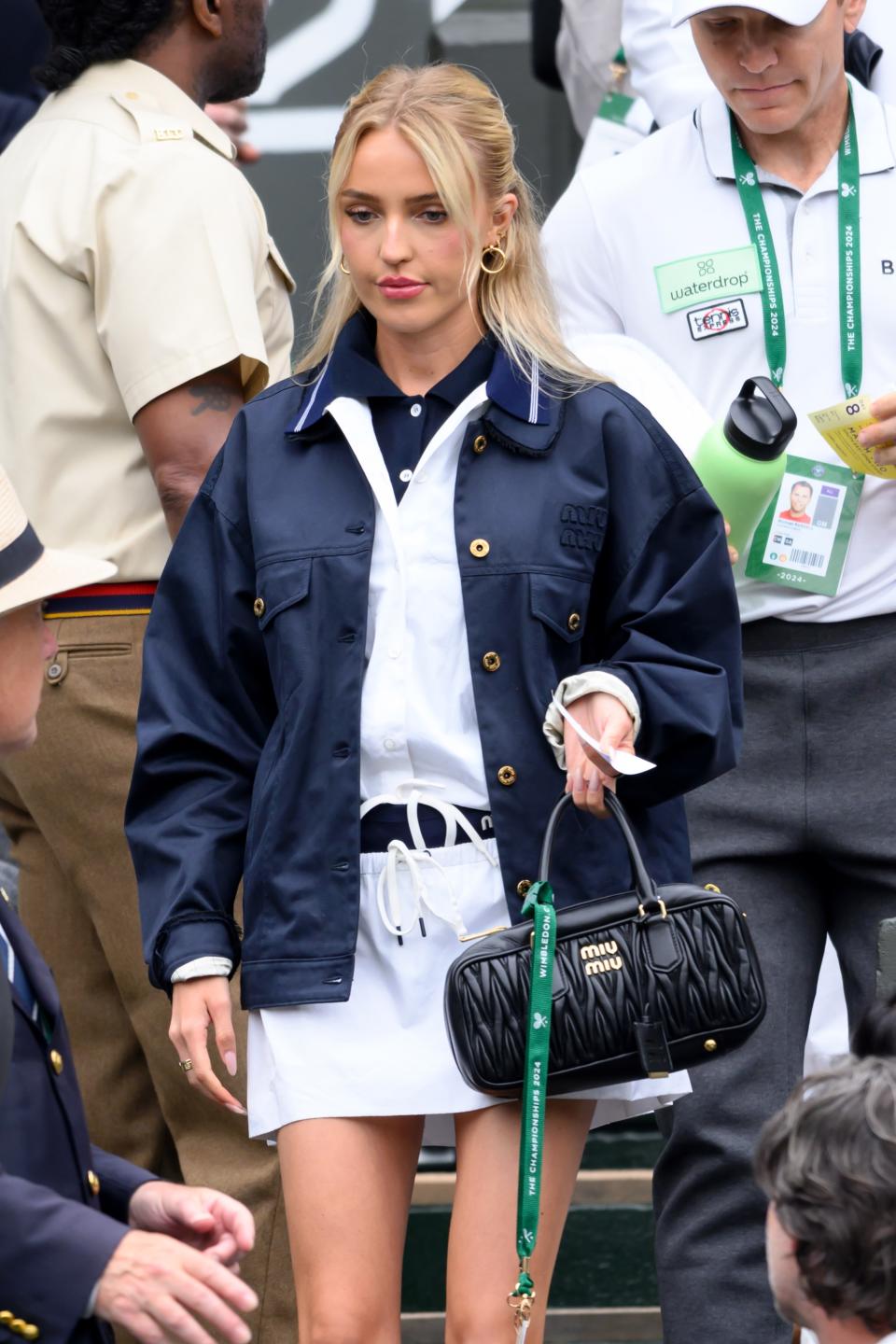 LONDON, ENGLAND - JULY 08: Morgan Riddle attends day eight of the Wimbledon Tennis Championships at the All England Lawn Tennis and Croquet Club on July 08, 2024 in London, England. (Photo by Karwai Tang/WireImage)