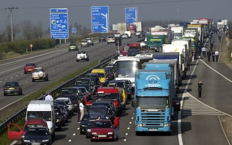 On Friday part of the southbound M40 could see drivers queuing for more than 90 minutes