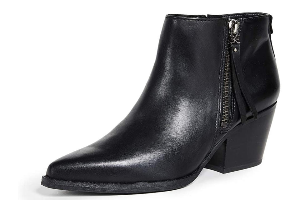 sam edelman, black boots, pointed toe, boots