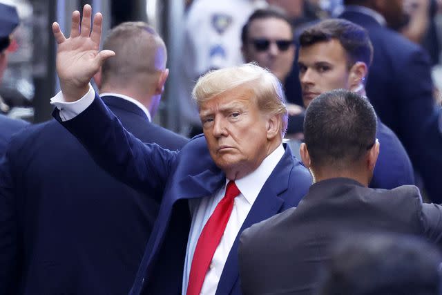 John Angelillo/UPI/Shutterstock Former President Donald Trump arrives at New York Criminal Court to answer to charges related to alleged hush money payments on April 4, 2023