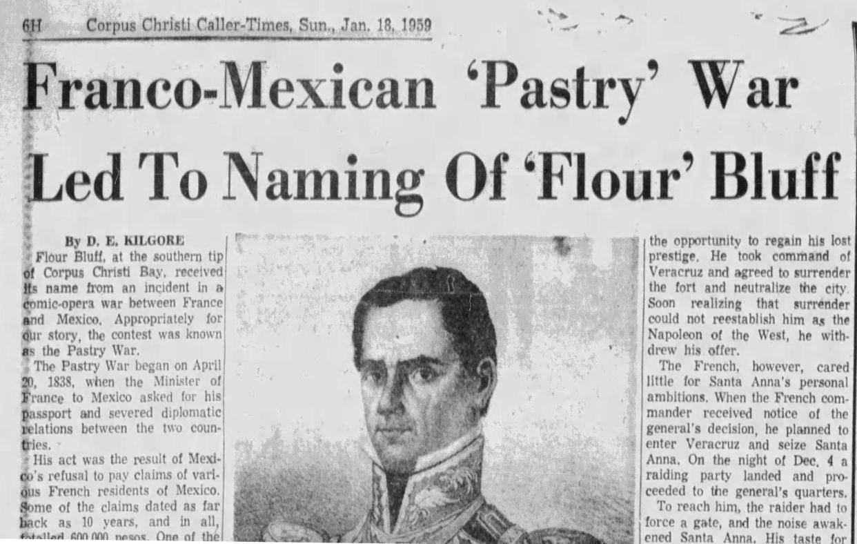 Historian Dan Kilgore wrote about the origins of the name Flour Bluff in the Jan. 18, 1959, Corpus Christi Caller-Times. 