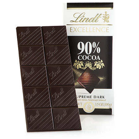 4) Lindt 90% Cocoa EXCELLENCE Bar