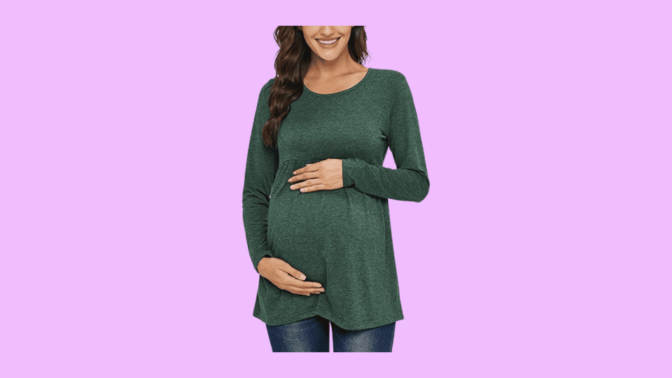 This maternity top transitions well from fall to winter.