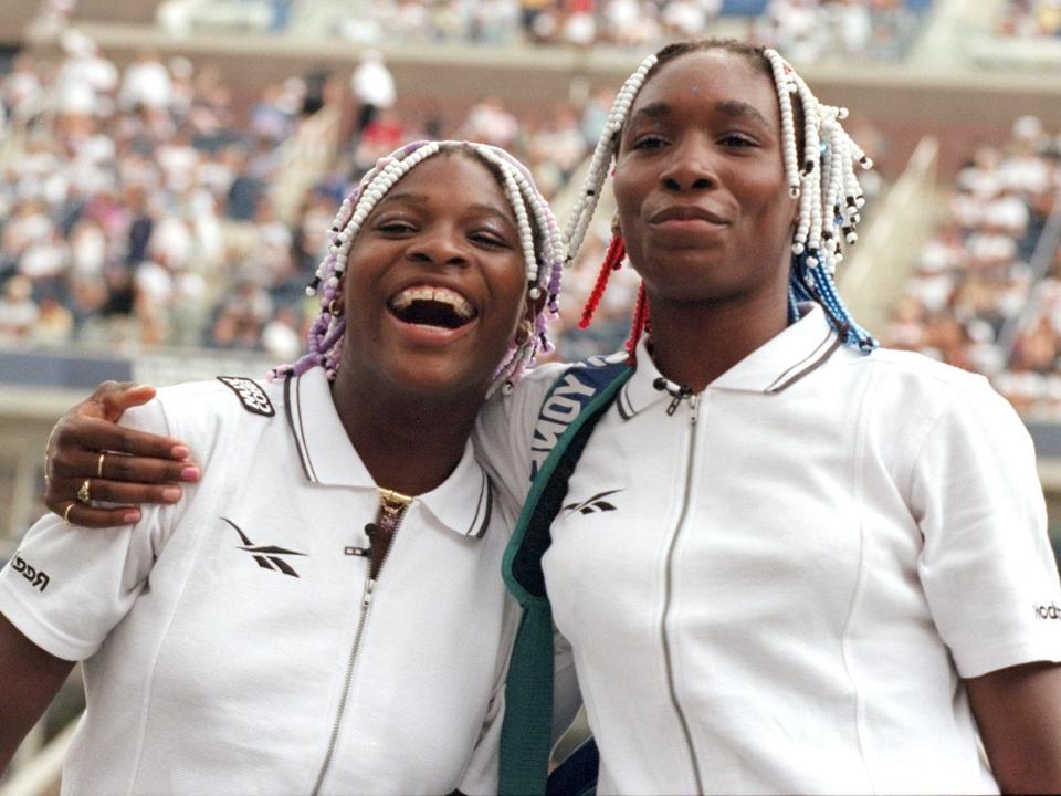 Tennis playing sisters Serena and Venus Williams are ready for action on first day of the U.S. Open at Arthur Ashe Stadium in Flushing Meadows, Queens.