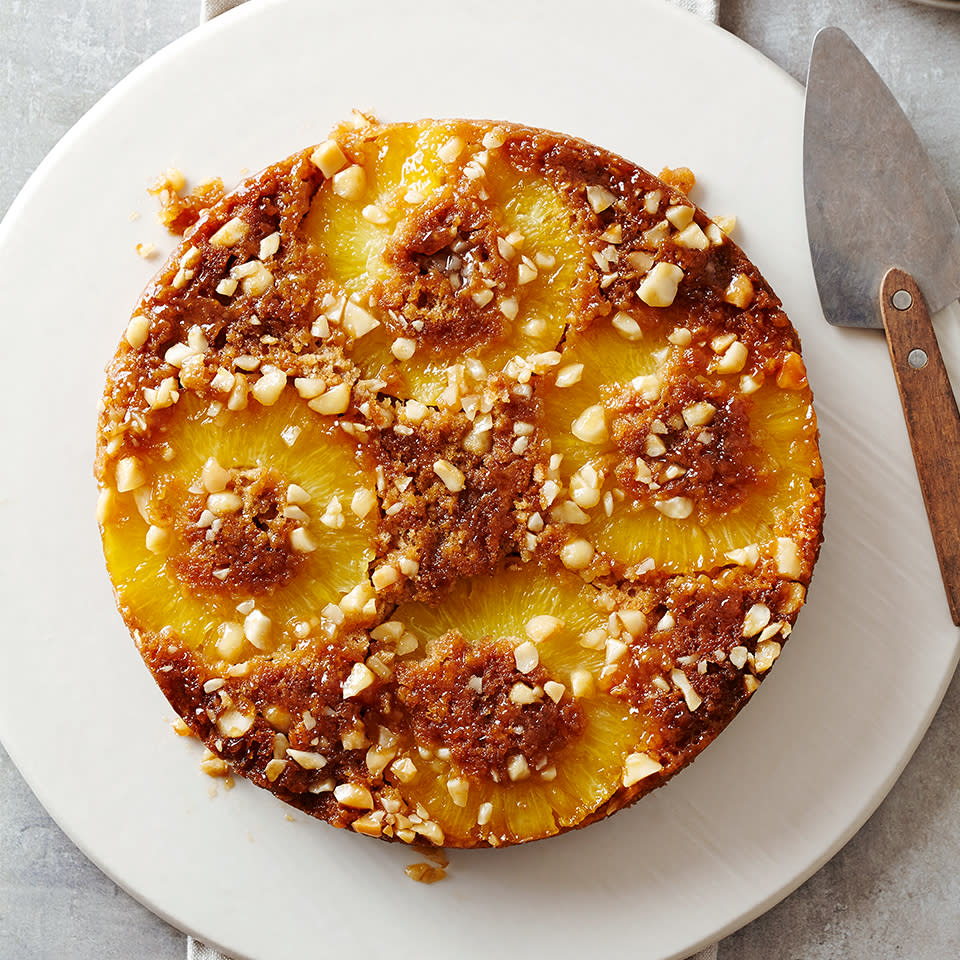 Pineapple Oatmeal Upside-Down Cake