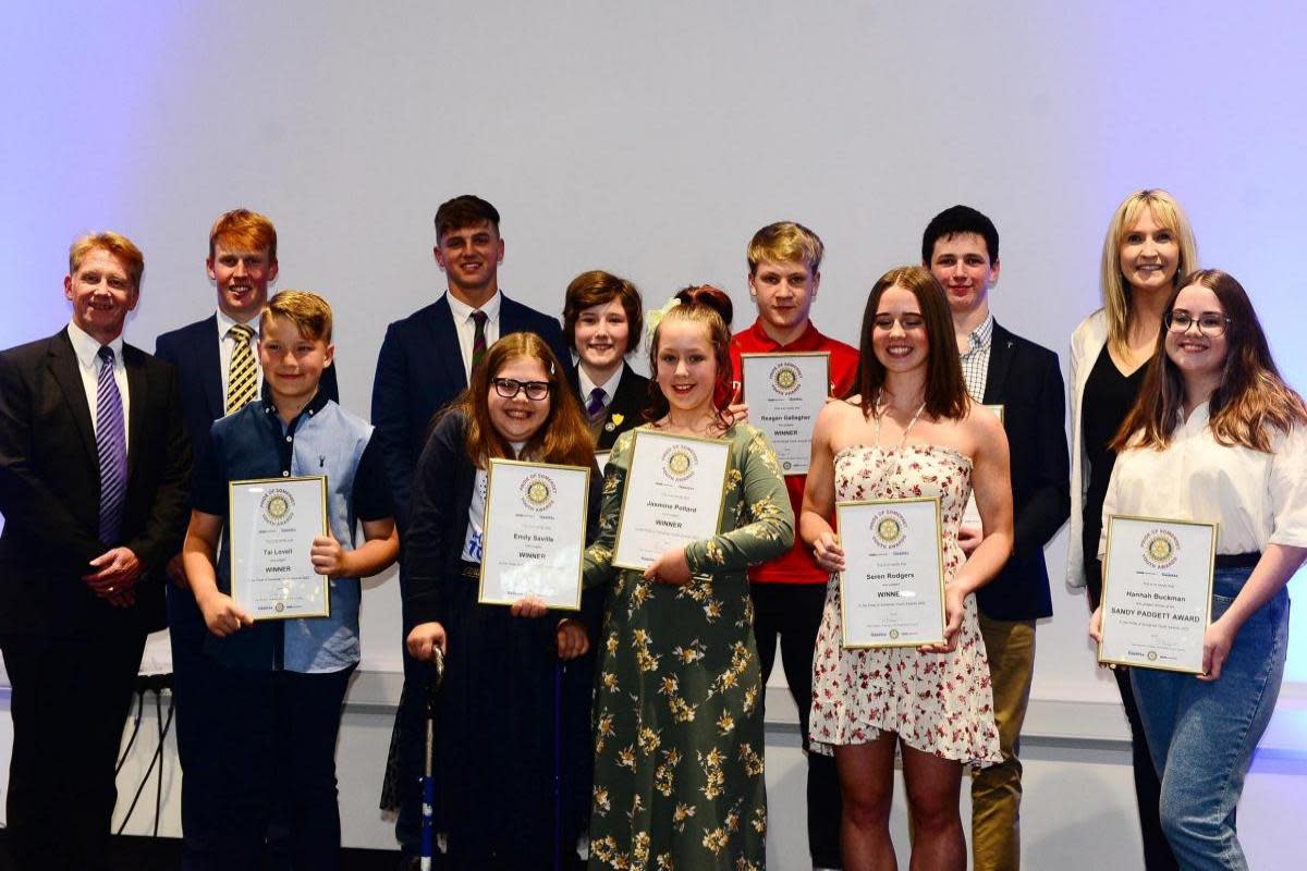 Pride of Somerset Youth Award winners 2022. <i>(Image: Andrew Murphy/The Rotary Club of Taunton)</i>