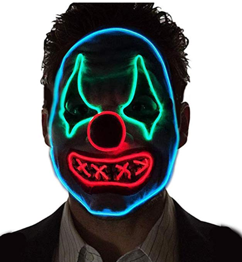 Light Up Clown Mask 