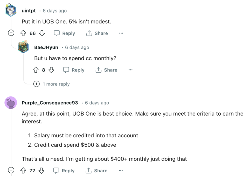 invest-100k-reddit-advice-uob-one-savings-account