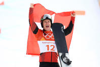 <p>Gold medalist Nevin Galmarini of Switzerland poses during the victory ceremony for the Men’s Snowboard Parallel Giant Slalom on day fifteen of the PyeongChang 2018 Winter Olympic Games at Phoenix Snow Park on February 24, 2018 in Pyeongchang-gun, South Korea. (Photo by Cameron Spencer/Getty Images) </p>