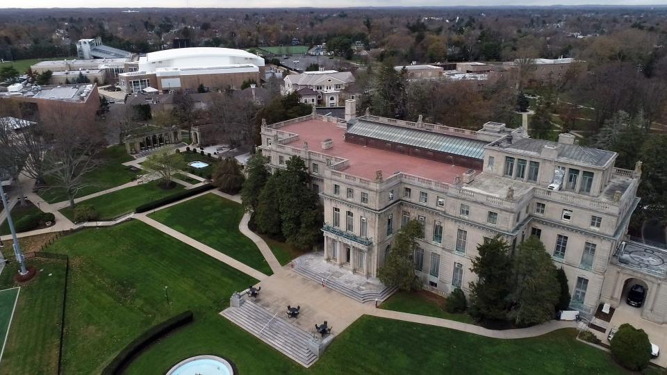 Drone image of the Great Hall at Monmouth University on Tuesday, Nov. 17, 2020, in West Long Branch.