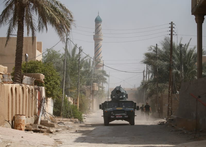 Les forces irakiennes ont repris dimanche le contrôle du dernier quartier que les combattants du groupe Etat islamique (EI) tenaient à Falloudja et ont annoncé que la bataille pour la reconquête de cette ville était terminée. /Photo prise le 25 juin 2016/REUTERS/Thaier Al-Sudani