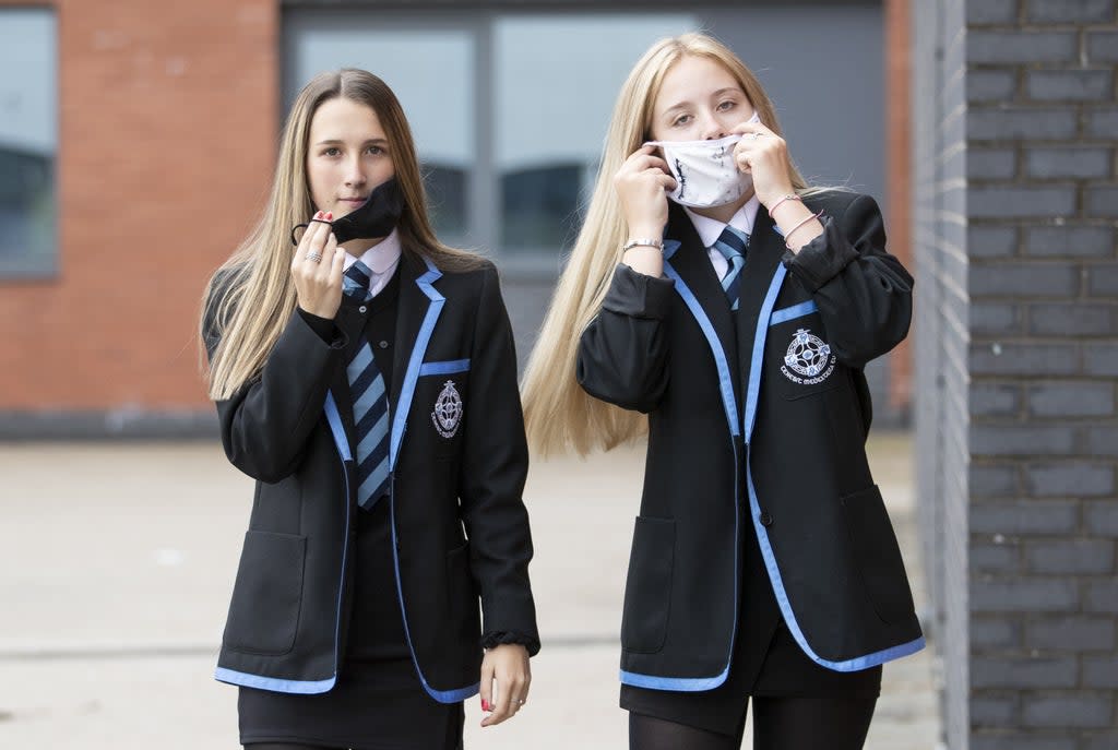 Headteachers have said the lifting of mask restrictions is not helpful in areas where Covid cases remain high (Jane Barlow/PA) (PA Archive)