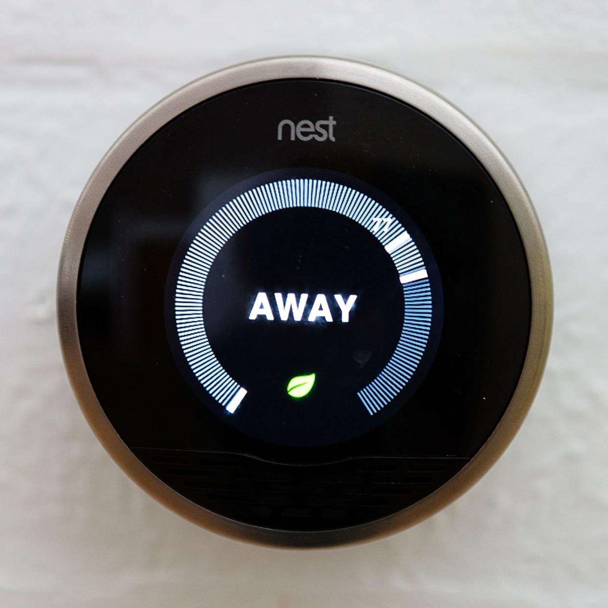 The Nest Learning Thermostat in away mode