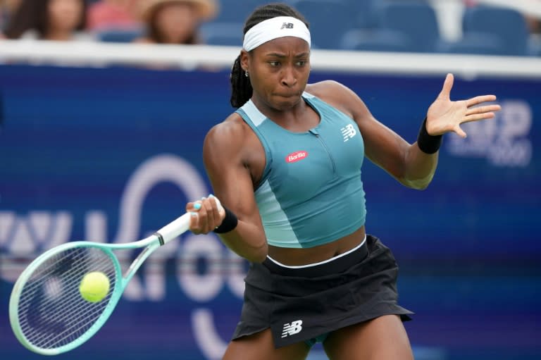 Second-seeded defending champion Coco Gauff of the United States lost to Yulia Putintseva of Kazakhstan (Dylan Buell) at the WTA and ATP Cincinnati Open