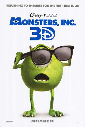 Monstruos S.A.' volverá a los cines en 3D en febrero de 2013