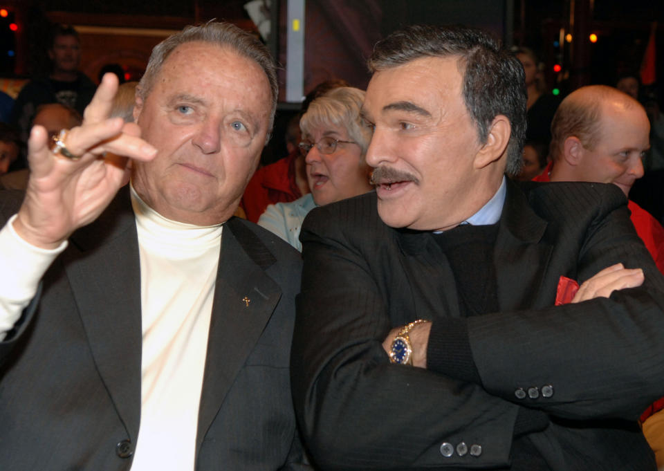 Florida State legends Bobby Bowden and Burt Reynolds. (Getty)