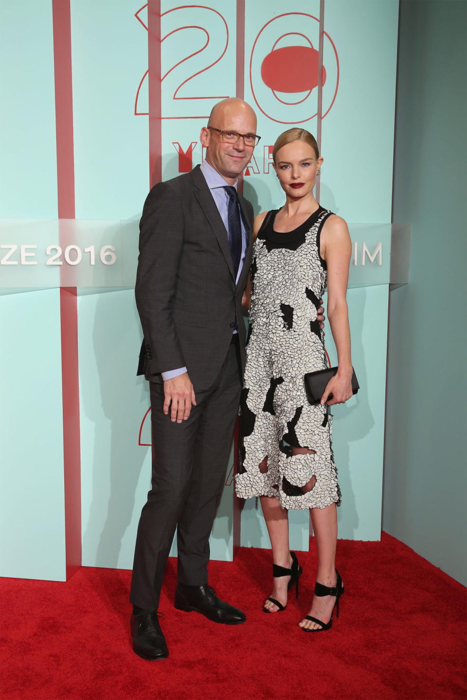 <p>Mark Langer and Kate Bosworth in Hugo Boss</p>