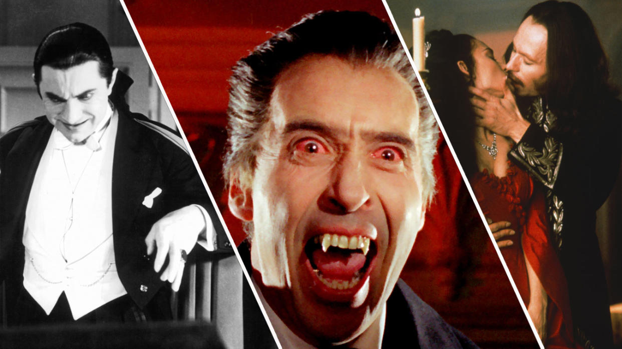 Dracula is an iconic character on film, and the 10 best rated films around the vampire include the Bram Stoker's Dracula, Dracula: Prince of Darkness and the 1931 film Dracula. (Getty Images/Universal/Colombia Pictures)
