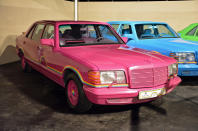 <p>The Rainbow Sheikh ordered <strong>seven new Mercedes-Benz W126s </strong>for his wedding and asked that each one be painted in one of the colors of the rainbow with matching upholstery inside. Paint aside, the seven cars are identical. All of them are V8-powered 500 SEL models made in 1983 and each one gained a rifle rack in the cargo compartment.</p>