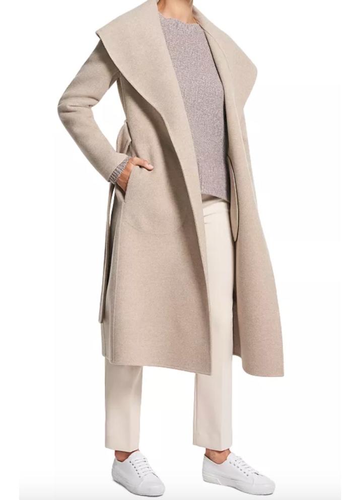 Theory Shawl Collar Wool & Cashmere Coat