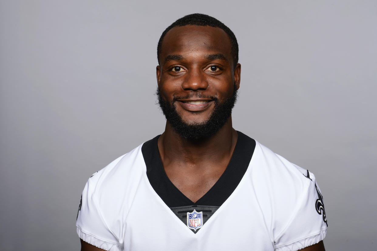 Delvin Breaux was diagnosed with a fractured fibula. (AP)