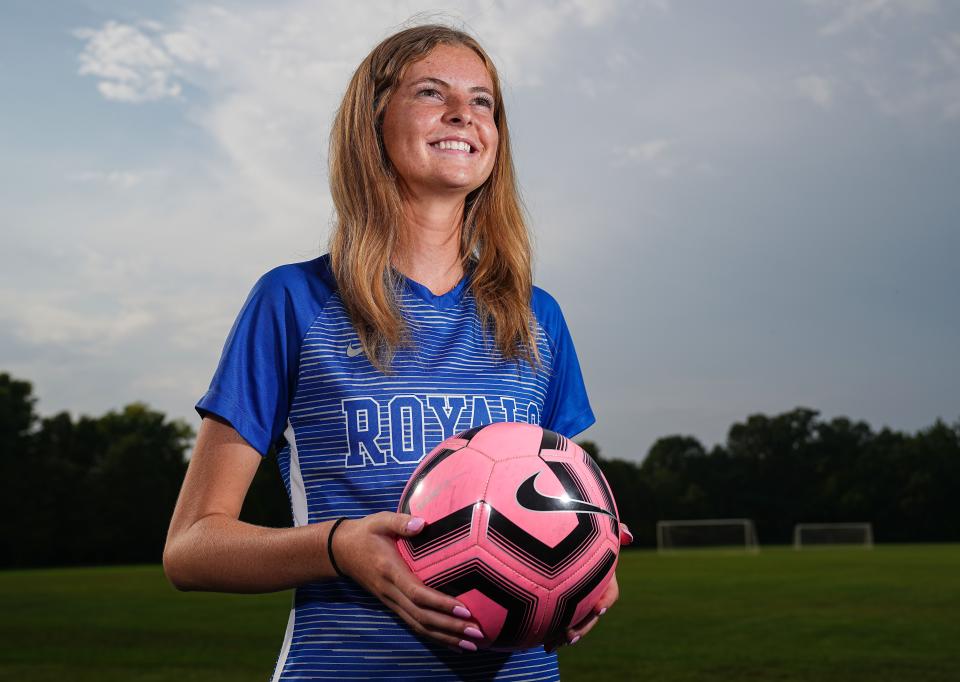 Hamilton Southeastern Royals Ayla Conn poses for a photo Tuesday, August 8, 2023, at River Road Park in Carmel.