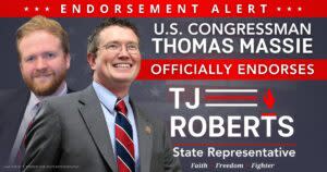  U.S. Rep. Thomas Massie’s PAC supported TJ Roberts. (Roberts campaign)