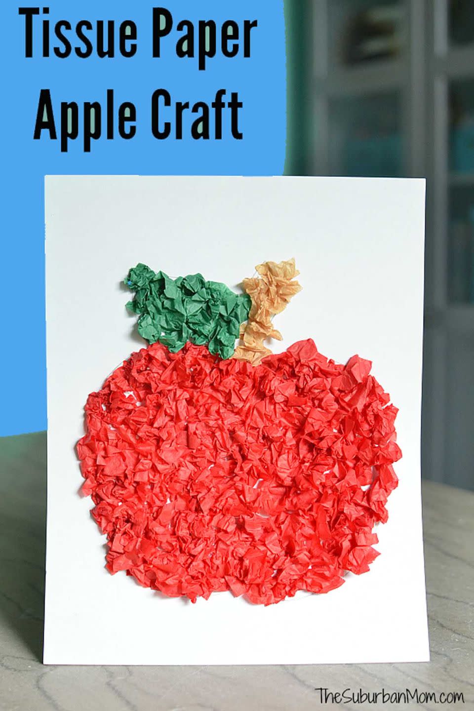 <p>Make festive art for your classroom with this easy activity for preschoolers. </p><p><em>Get the <strong><a href="https://www.thesuburbanmom.com/2015/08/31/tissue-paper-apple-craft/" rel="nofollow noopener" target="_blank" data-ylk="slk:Tissue Paper Apple Craft tutorial;elm:context_link;itc:0;sec:content-canvas" class="link ">Tissue Paper Apple Craft tutorial</a> </strong>at The Suburban Mom.</em></p><p><a class="link " href="https://www.amazon.com/Colovis-Colors-Tissue-Decorative-Projects/dp/B08LH1HJ3P?tag=syn-yahoo-20&ascsubtag=%5Bartid%7C10070.g.3123%5Bsrc%7Cyahoo-us" rel="nofollow noopener" target="_blank" data-ylk="slk:SHOP TISSUE PAPER;elm:context_link;itc:0;sec:content-canvas">SHOP TISSUE PAPER</a> </p>