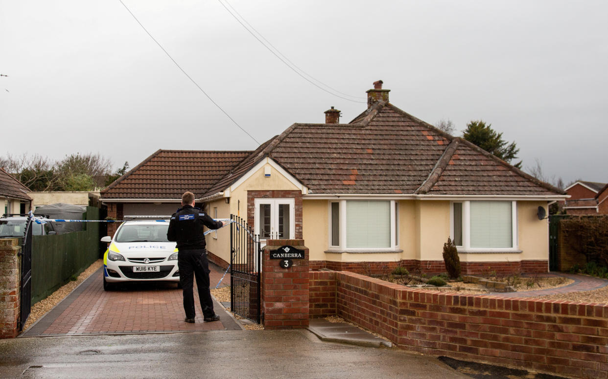 FILE PICTURE - Penelope Jackson, will go on trial at Bristol Crown Court today,  October 11, 2021, for the murder of her husband David at their home in Berrow, Somerset.

Police at a property in Berrow, Somerset. A woman has been arrested and police have launched a murder investigation after the death of a man in a small village. Officers were called to Berrow in Somerset at 9.15pm on Saturday after paramedics reported a male had been seriously injured. Police say he was pronounced dead at the scene and formal identification has yet to take place but the next of kin have been informed. Berrow, Somerset. 13 February 2021.