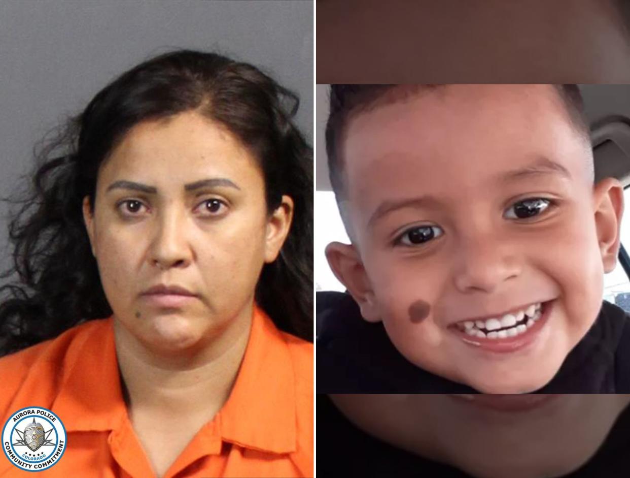 Alondra Michel, left, has been charged with the murder of 5-year-old Abner “Choco” Salmeron Jr., right.