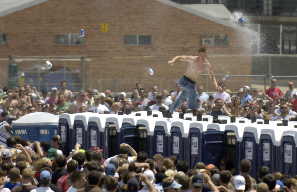 What would compel someone to attempt this at the Preakness? Let's find out. (Jonathan Ernst/Reuters)