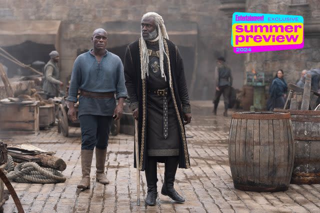 <p>Ollie Upton/HBO</p> Abubakar Salim as Alyn of Hull, Steve Toussaint as Corlys Velaryon in 'House of the Dragon' season 2