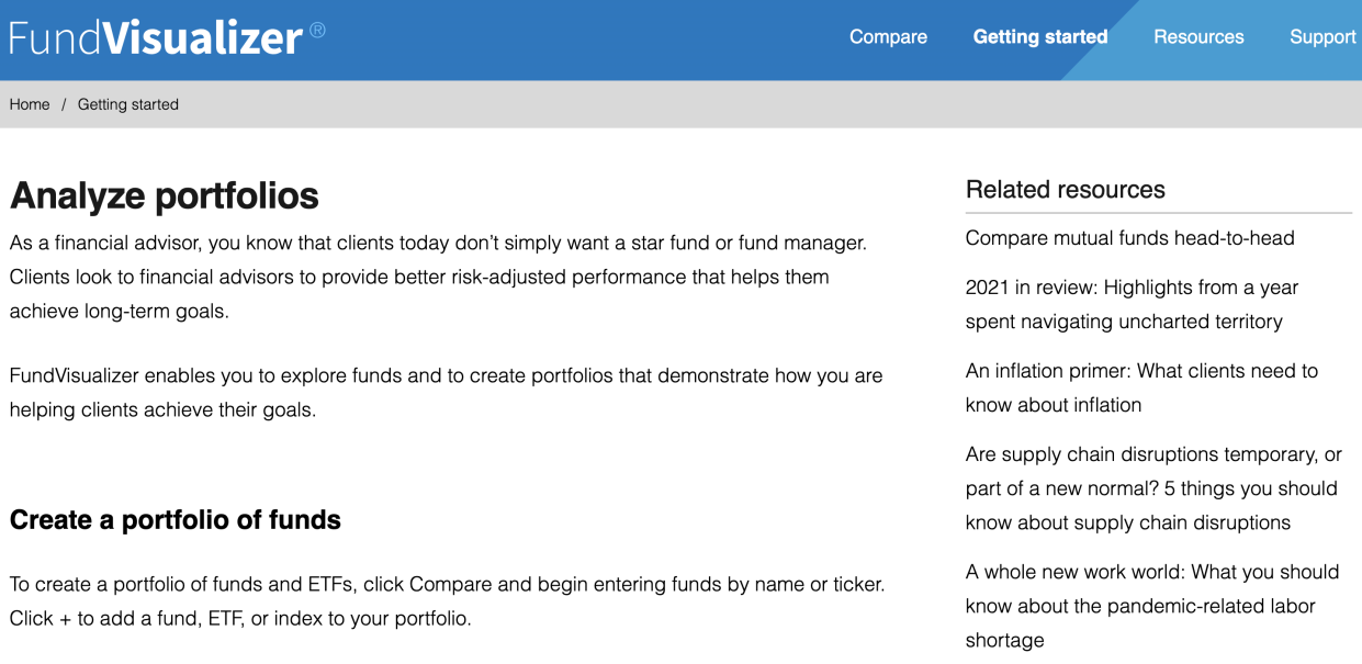 SmartAsset: Portfolio Visualizer Tool Options for Financial Advisors