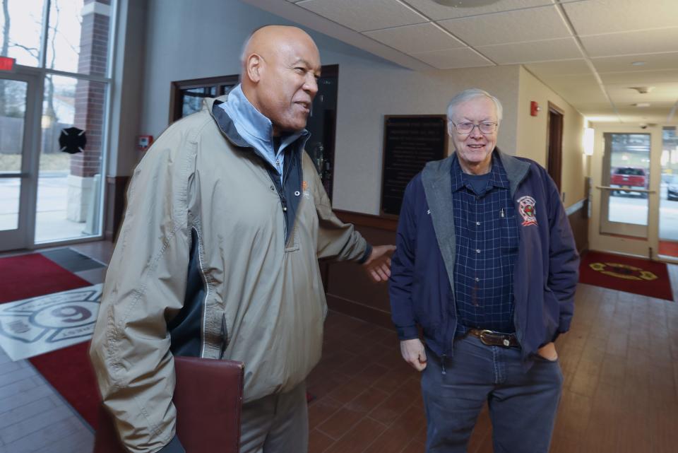 Rockland CUPON coordinator Gordon Wren Jr., left, and Micheal Miller, Hillcrest CUPON chairman at the Hillcrest Fire Department.

(Credit: Peter Carr/The Journal News)