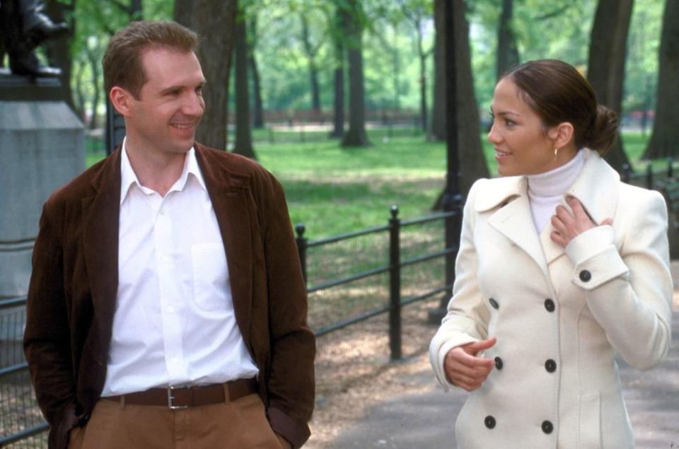 Ralph Fiennes and Jennifer Lopez in Maid in Manhattan | Snap Stills/Shutterstock