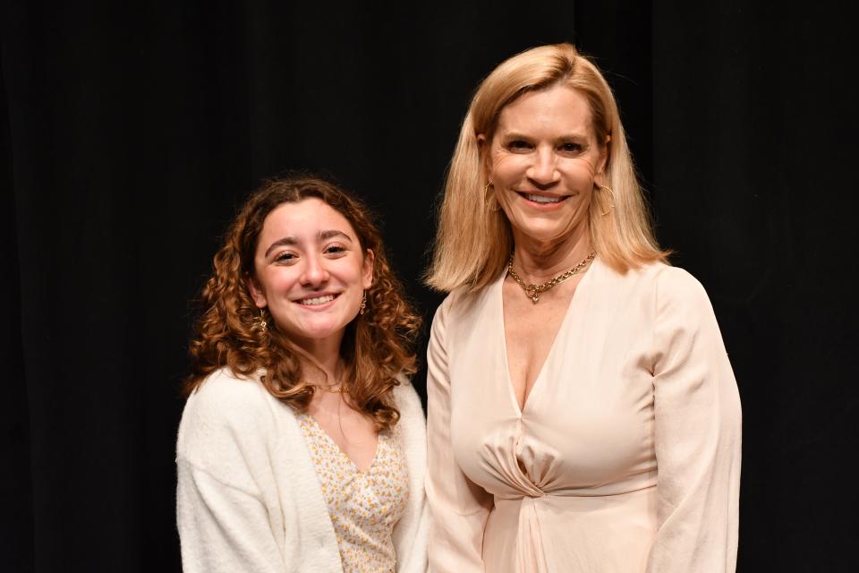 Laura Kohler, Kohler Foundation Administration chairwoman and senior vice president of Human Resources, Stewardship, Sustainability, Kohler Co., with Sherahan Tahiri, Kohler High School, a recipient of the Ruth DeYoung Kohler Scholarship at Kohler High School’s Honors Night Ceremony, May 25, 2022 in Kohler.