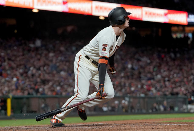 Mike Yastrzemski San Francisco Giants baseball it is outta here