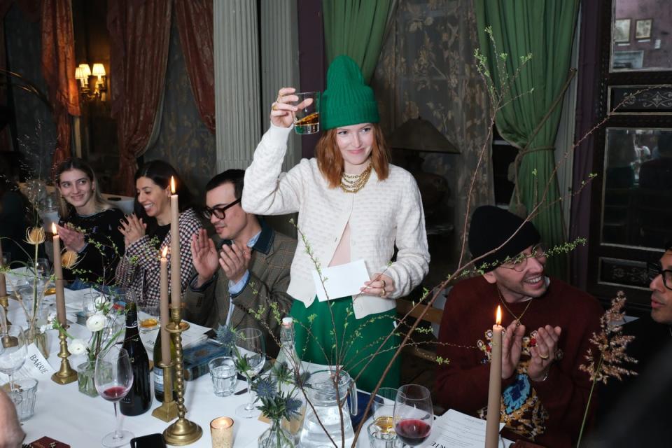 House of BARRIE Burns Night: Grace Charlton, Sanaz Givili, Alex Kessler, Ellie Bamber and Augustin Dol-Maillot attend the House of BARRIE Burns Night celebration at Brunswick House on January 25, 2023 in London, England. (Dave Benett)