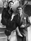 <p>Vivien Leigh dresses to impress aboard the RMS Mauretania with her husband, Laurence Olivier. The Hollywood couple sailed on the ocean liner from London to New York in 1951. </p>