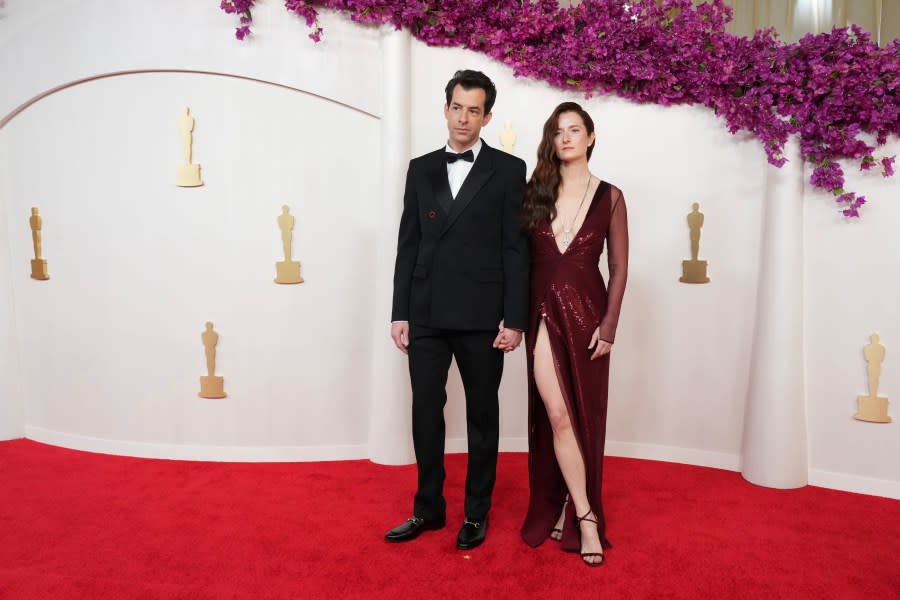 Mark Ronson, left, and Grace Gummer arrive at the Oscars on Sunday, March 10, 2024, at the Dolby Theatre in Los Angeles. (Photo by Jordan Strauss/Invision/AP)