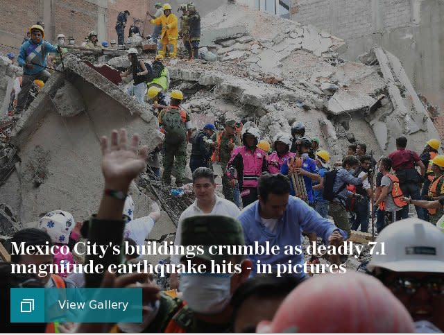 Mexico City's buildings crumble as deadly 7.1 magnitude earthquake hits - in pictures