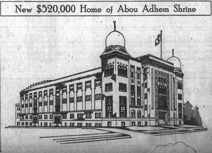 Construction of the Abou Ben Adhem Shrine was completed on Nov. 2, 1923. At the time, the investment cost around $520,000. In 2023, this would cost over $9 million.